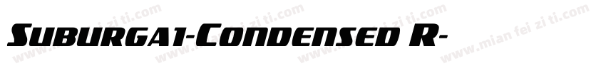 Suburga1-Condensed R字体转换
